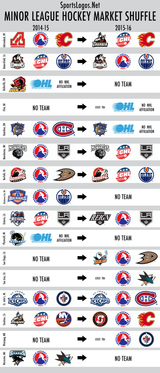 nhl minor league teams