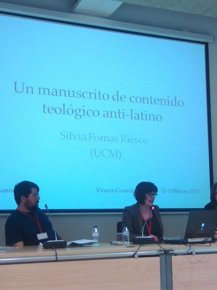 Silvia Fornas Riesco (UCM): "Un manuscrito de contenido teológico antilatino"