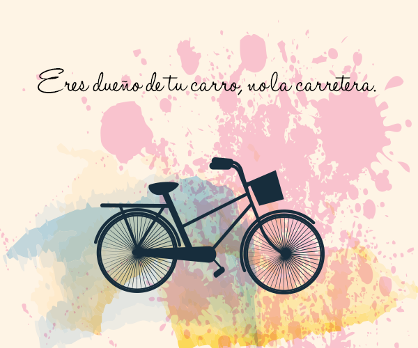 LaBicicle's tweet photo. Un mensaje para cada persona en un carro. http://t.co/XlHOUWGid8