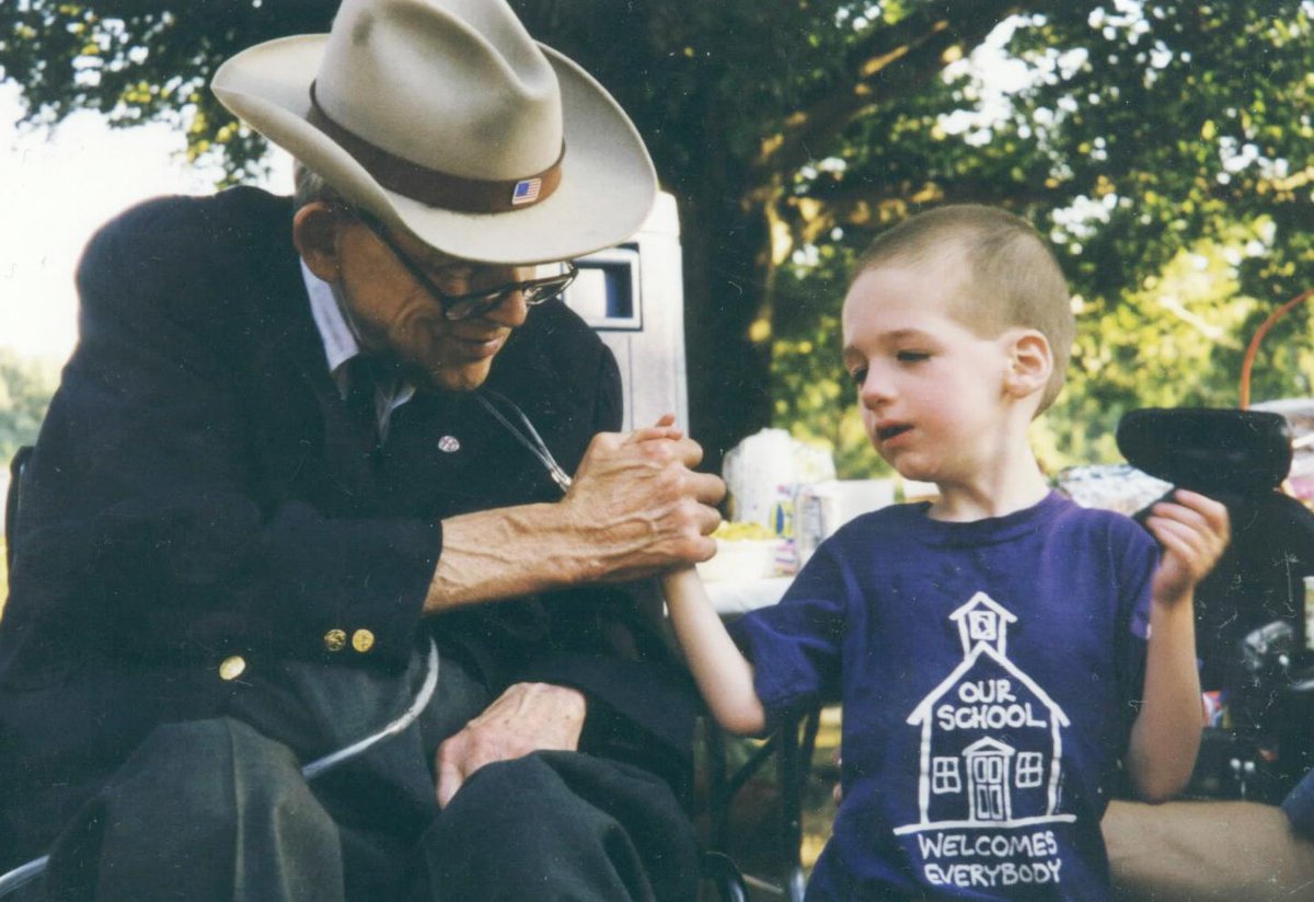 TASHtweet's tweet photo. Pictured: "Godfather of the ADA" - Justin Dart with young boy #FlashBackFriday #TASH40th http://t.co/qTS1hentkm http://t.co/i7Dg0tZEgI
