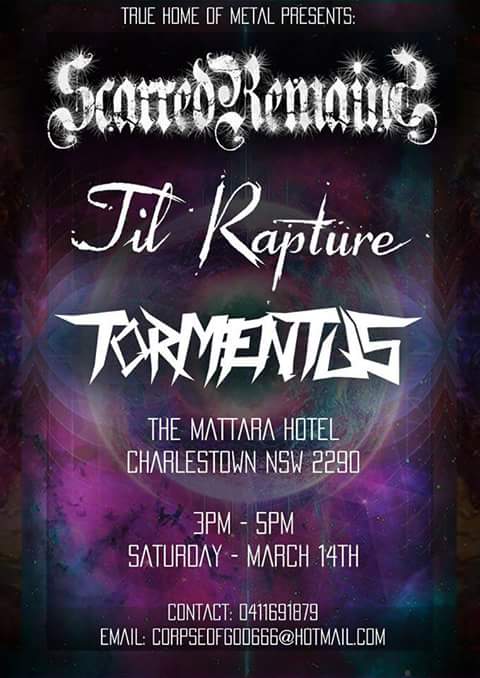 ScarredRemains's tweet photo. Travelling up to Newcastle today. $10 at the door. Come up for support!! http://t.co/8CNuqxuTDi