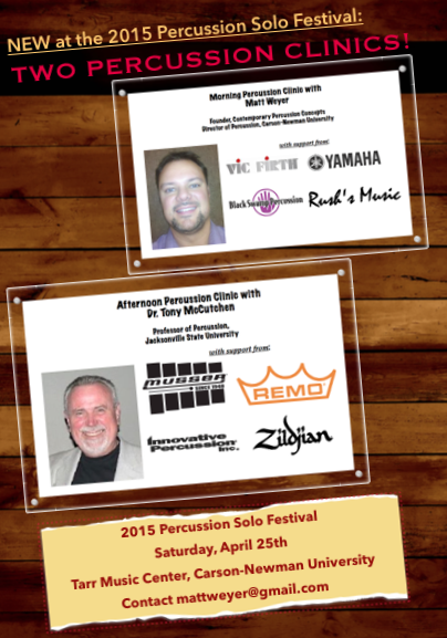 CPC_Perc's tweet photo. Don't miss the 4th Annual Percussion Solo Festival! @cndrumclub http://t.co/NP5x1h7KMw
