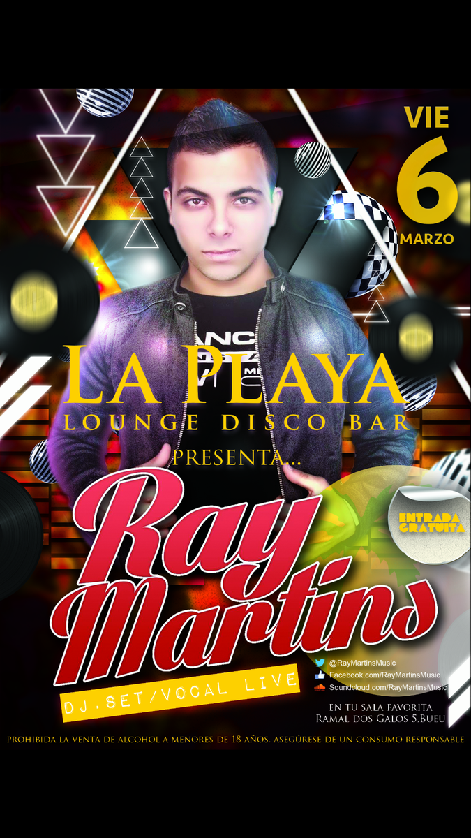 SalaPlaya's tweet photo. Esta noche tienes una cita con Ray Martins en La PLAYA @raymartinsmusic @via_radio 
Entrada gratuita 00:00 horas. http://t.co/irAgc5NVU4