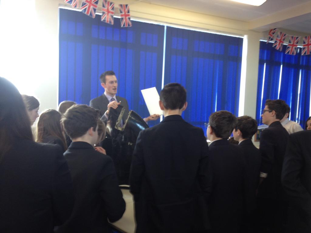 Year 8 have been treated this week to a lesson with Mr Stek's artefacts including part of a plane tail from D Day