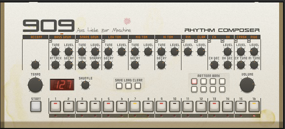 reaktorplayer's tweet photo. Roland TR-909 emulation:   http://t.co/skHnYee8Sf http://t.co/riVizDhmI4