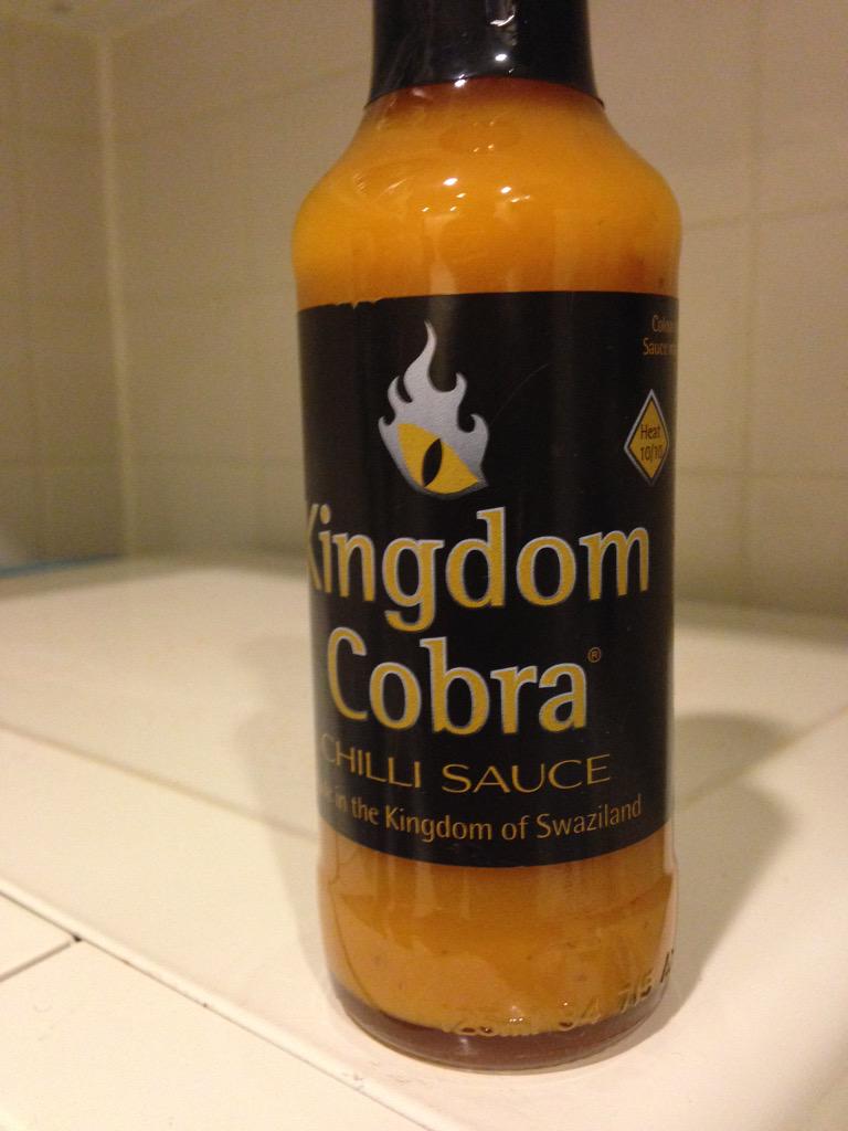 tokyobookman's tweet photo. FOODEX Japan 2015: Black Mamba Chilli from Swaziland. This sauce will take over the world. Dangerously tasty. http://t.co/cwzhG2NFdc