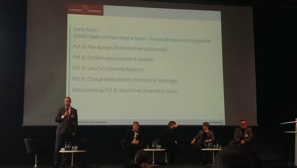 Weiter geht's mit dem Science Panel 2 #WI2015