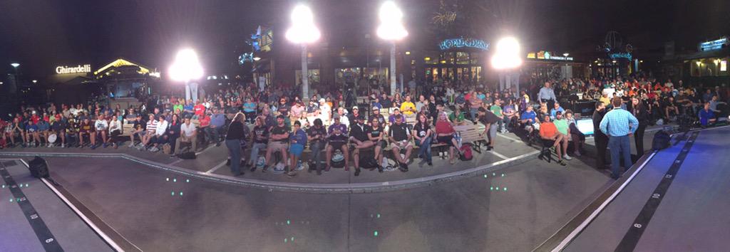 It's 5:45 AM and this place is already PACKED. #MM15