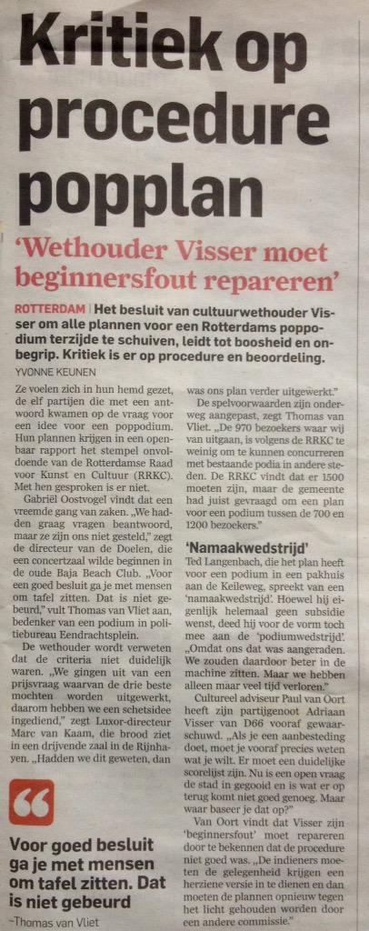 Popkantoor's tweet photo. Artikel @RDStad : roep om noodverband! #poppodium http://t.co/OXJLz5nDQq