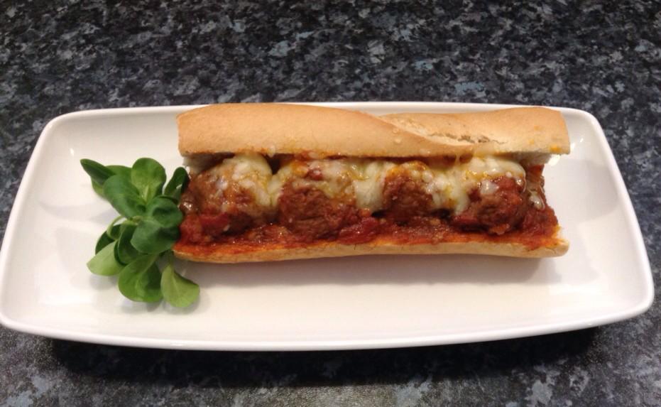 Hello there..... Meatballs &amp; cheese in a baguette, just one of our specials today!