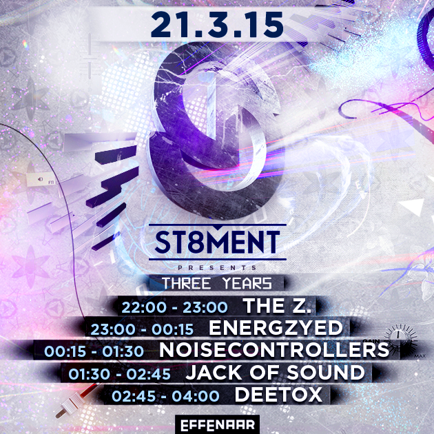 st8ment_nl's tweet photo. Here we go! De #ST8MENT presents Three Years timetable: http://t.co/Xd9DQhWo18