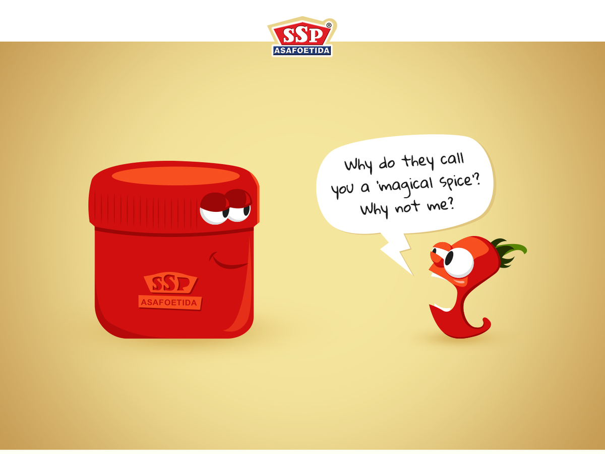 SSPAsafoetida's tweet image. What would Ms. Asafoetida say in reply to Mr. Chilly? #SpiceTalk