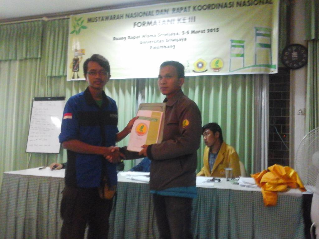 Sekjend terpilih <a href="/FORMATANI/">FORMATANI</a> periode 2015-2017 sdr Agah mey yendra dr <a href="/HimagrotekUnsri/">HIMAGROTEK UNSRI</a>