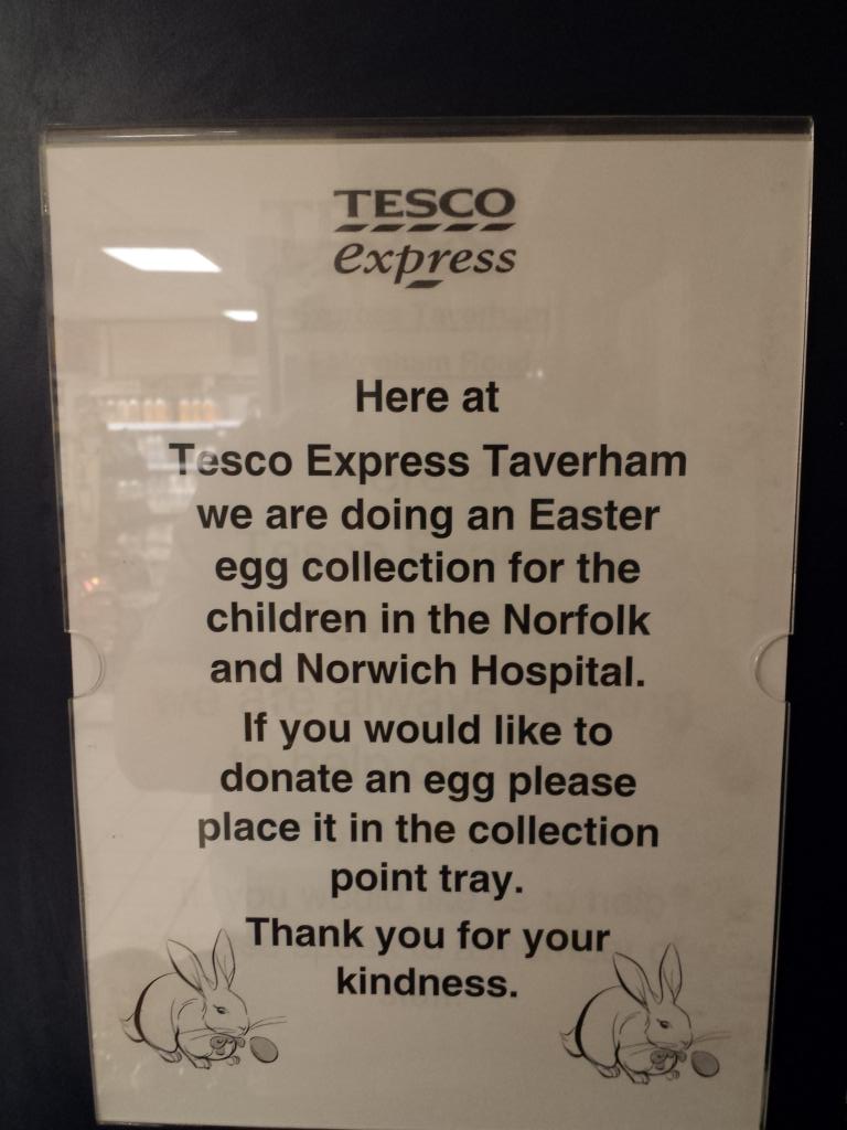 3305Express's tweet image. Taverham donating Easter Eggs for Community collection @Group80communit @rachedwards1984