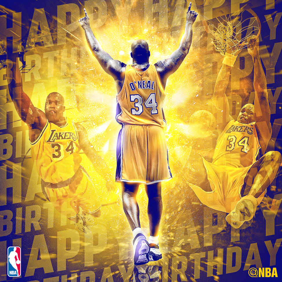 NBA's tweet photo. Join us in wishing @SHAQ a HAPPY BIRTHDAY! http://t.co/jsUFBGdZyw