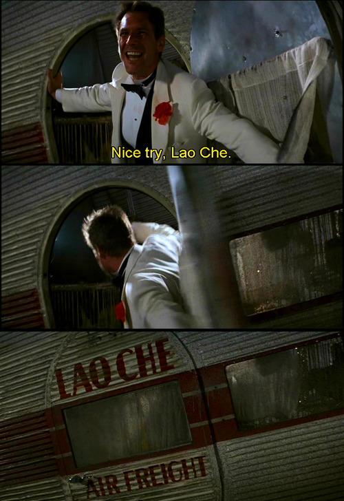 Nice try, Lao Che!
#indianajones #HarrisonFord