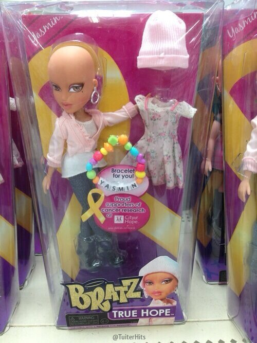TuiterHits's tweet photo. Bratz ha sacado esta muñeca para niñas con cáncer. Bravo. http://t.co/bzolKqKvo1