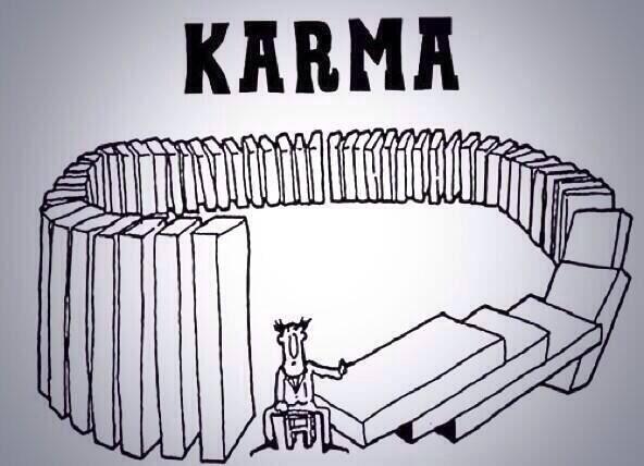 iQueidea's tweet photo. El Karma. http://t.co/QBS3Zuxiby