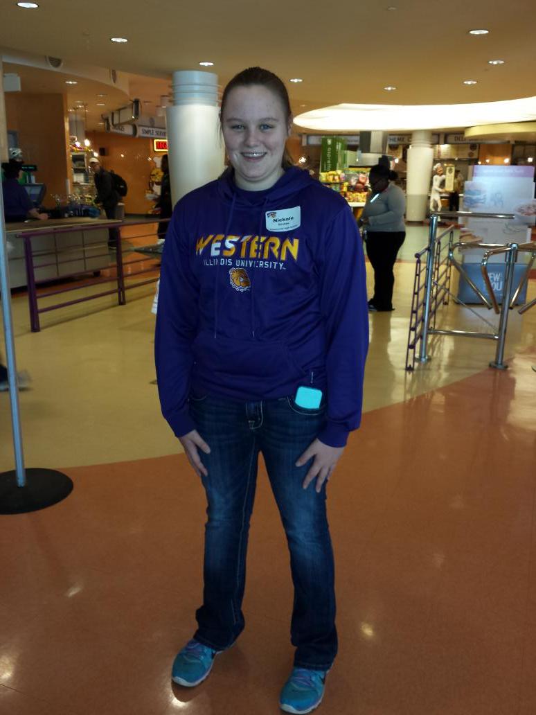 WIUAdmissions's tweet image. Nickole is already showing #WIUPride at #WIUBusinessDay! #BleedPurpleAndGold #OnFridaysWeWearPurple 💜💛