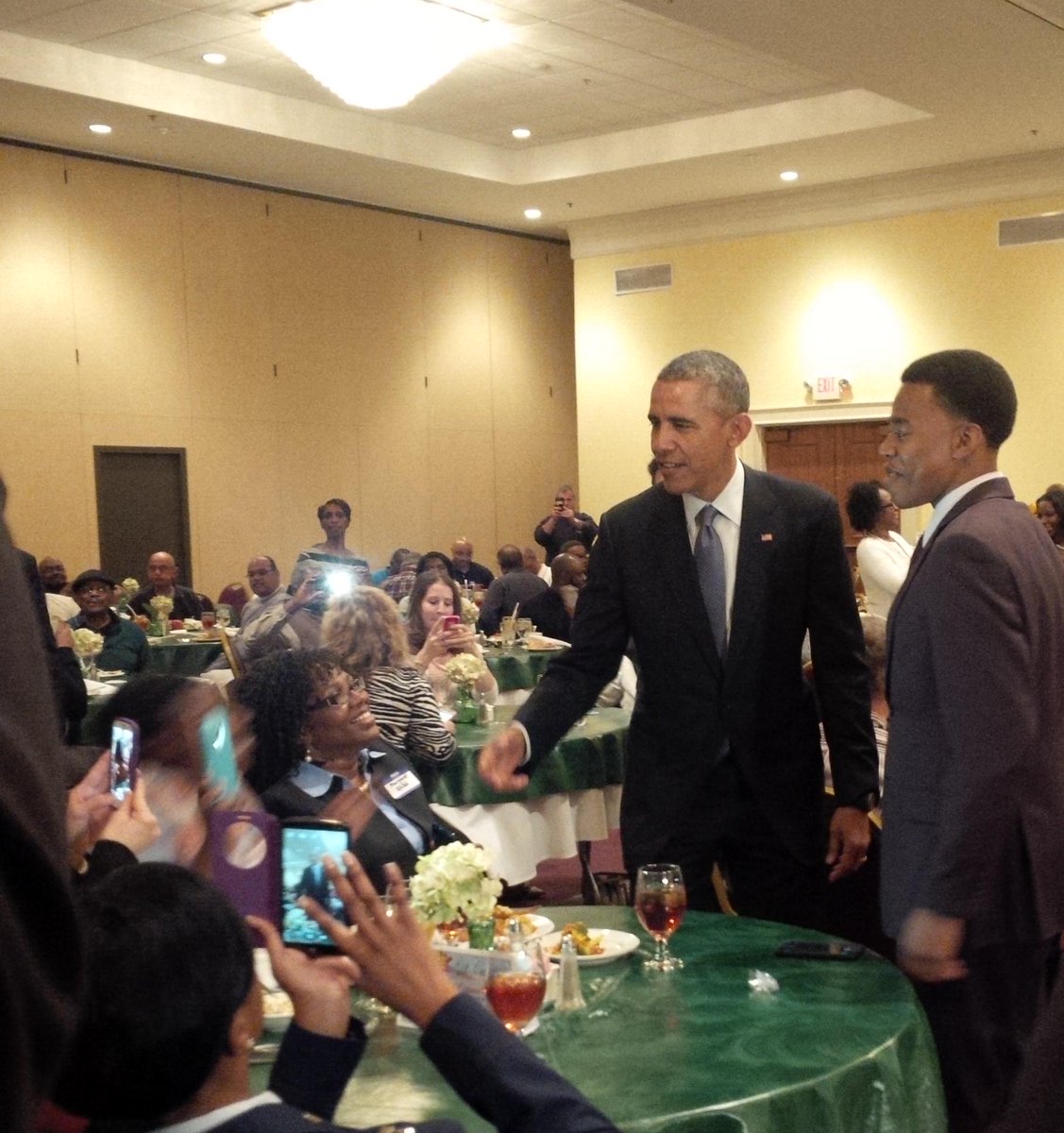carolelee's tweet image. Obama visits Brookland Baptist Church in Columbia, SC