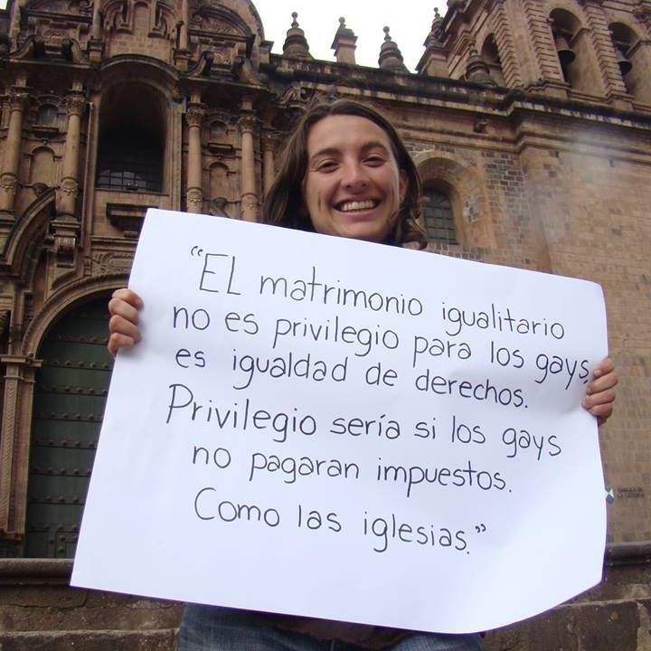 "El matrimonio igualitario no es privilegio para los gays, es igualdad de derechos. Privilegio sería..."
