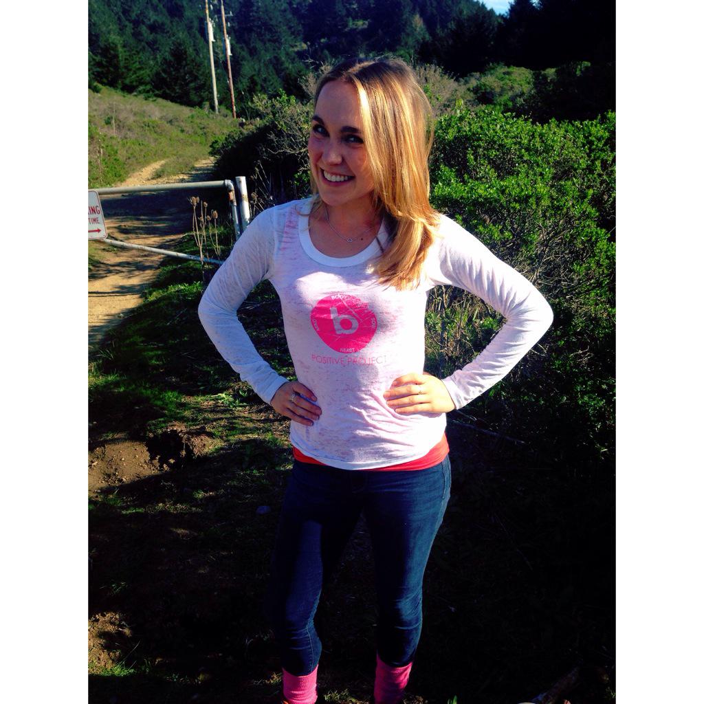 NicoleMarieJ_'s tweet photo. @Rebecca_McF wearing @bpositiveprojec for her role as Brit in #quarriesthemovie thank you #bpositiveproject http://t.co/sLpFCRUnsb
