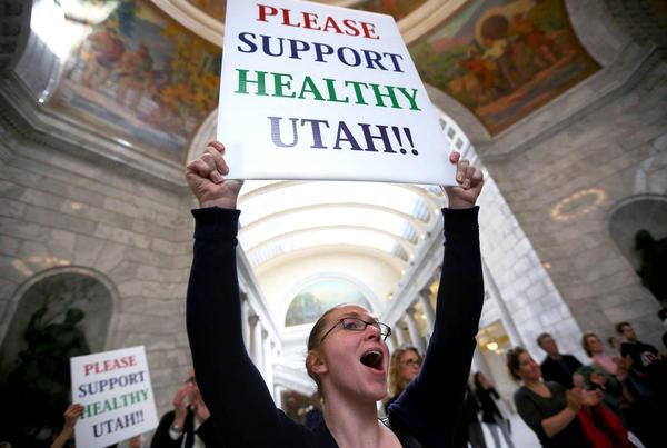 Deseret's tweet photo. .@GovHerbert: 'Fight goes on' for Healthy Utah #utleg #utpol http://t.co/UpdfYM8zCt http://t.co/awsDEA9YQy