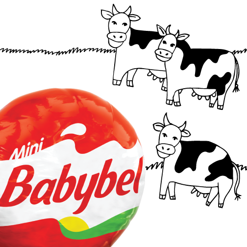 Babybel's tweet photo. Give it up for cows! Without their rich, creamy milk, I wouldn’t exist. #UdderRespect http://t.co/xKSOUjPz0z