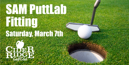 SAM PuttLab Fitting - Sat, March 7 starting at 8 am
Get a PGA Tour level putter fitting! bit.ly/1DBNvQI