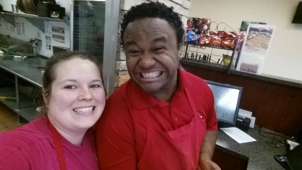MarcosPizzaJax's tweet photo. Making pizzas for the teachers at #OakleafHigh! #TGIF #MarcosJAX @bhendricks23 http://t.co/FO26K35aCz