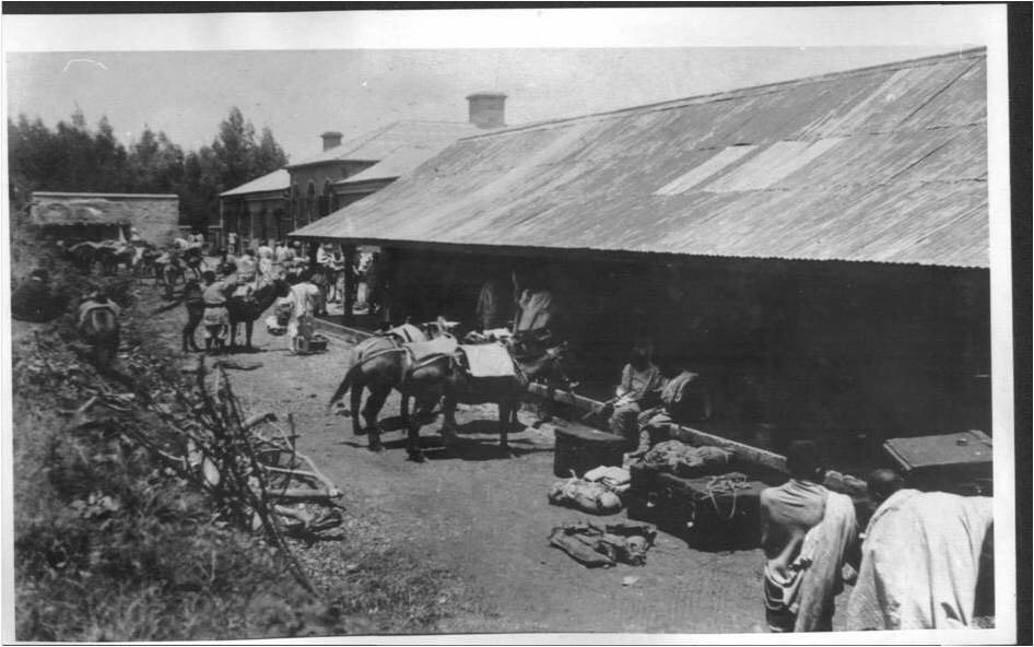 GregDoreyIT's tweet photo. Offices and storerooms at the #BritishEmbassyAddis today and how they appeared as stables in 1921. @UKinEthiopia http://t.co/fiCYGao9dE