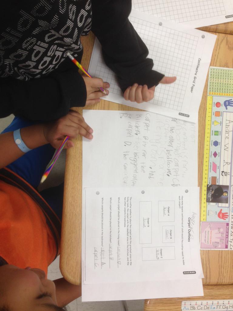 MrBellSJP2's tweet image. My students calculating area using cm grid paper. #standardunit #math #dpcdsb