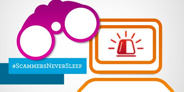 WellsFargo's tweet photo. #ScammersNeverSleep, so learn to spot them with tips during National Consumer Protection Week: http://t.co/dvJuAkLkOA http://t.co/FkPr7vEXgr