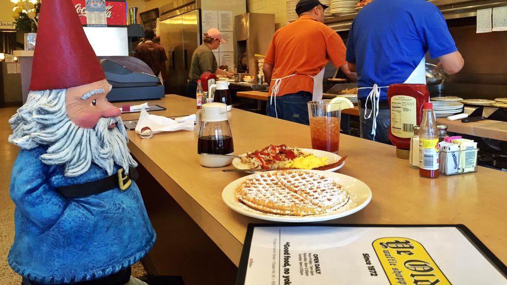 I've got 2 options:
1. Stop eating this Ye Olde waffle
2. Find stretchy pants in Carolina blue
#TarHeels