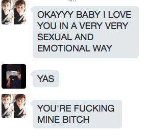 being possessive and i'm da bottom. i'm his bitch