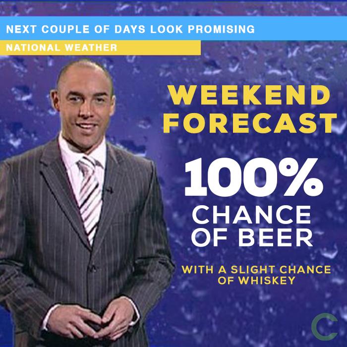 theCHIVE's tweet photo. It's your weekend forecast! http://t.co/KnhkcZqk06