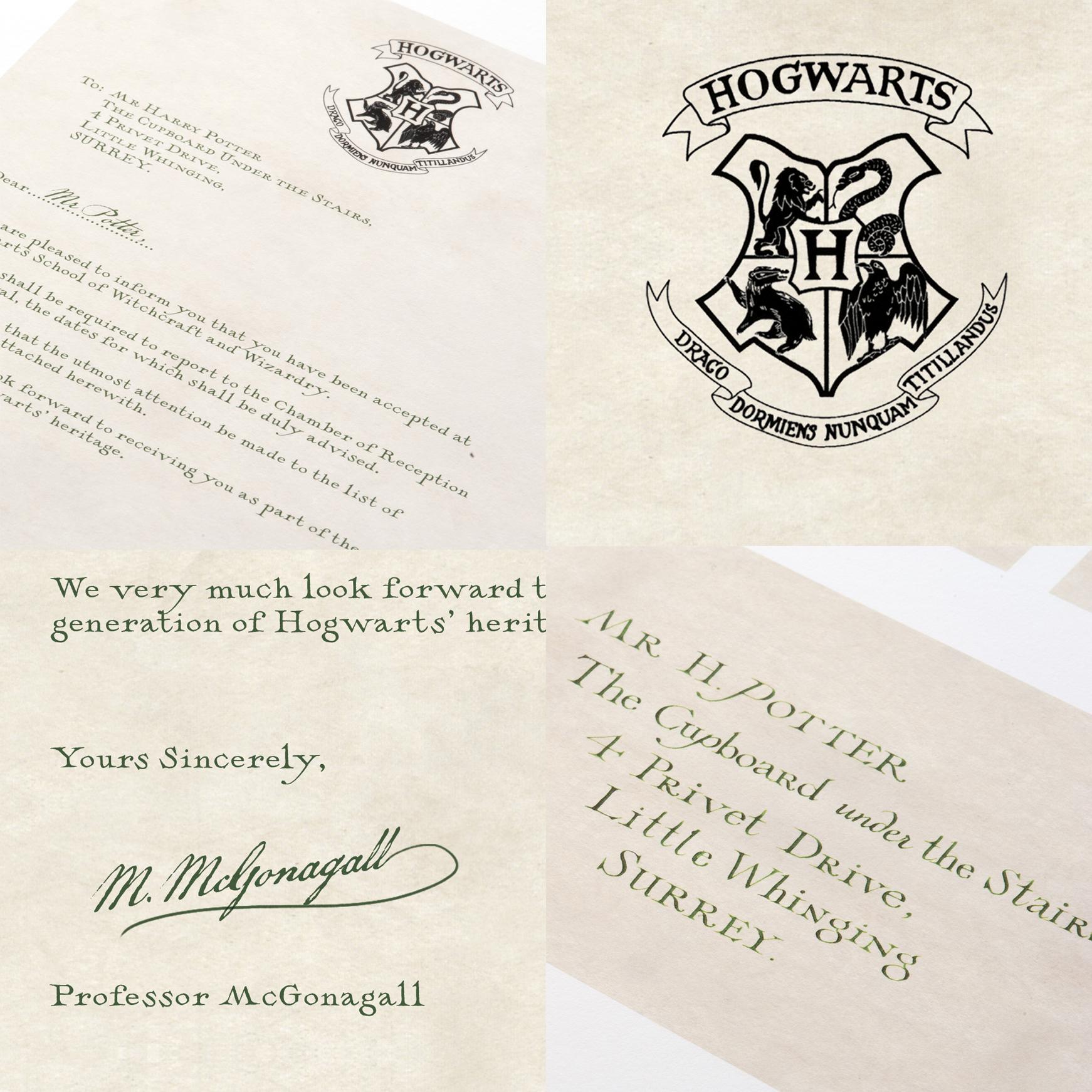 Printable Hogwarts Letter