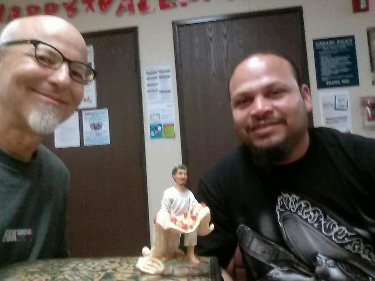 wumbe's tweet photo. Saint Juan Diego, a gift from a literacy student! #formerGangster #GEDbound http://t.co/oL23NTS3ww