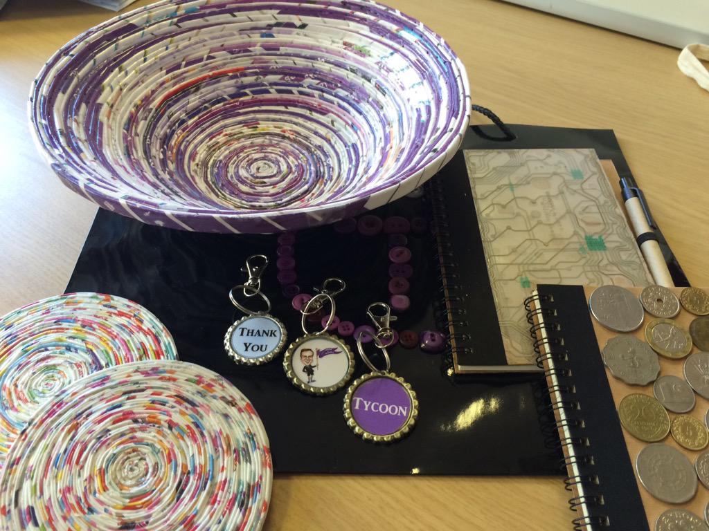 TycoonInSchools's tweet photo. #TycoonFinalist @RetroCycle_ sharing their fantastic upcycled samples! http://t.co/l5L3IQK0b9