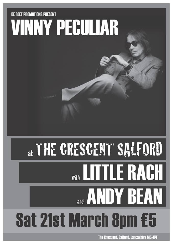 TonyoffSCR's tweet photo. Vinny Peculiar Album Launch 21st March The Crescent Salford
https://t.co/1LOgS36v7o http://t.co/BC1vPwmuvf