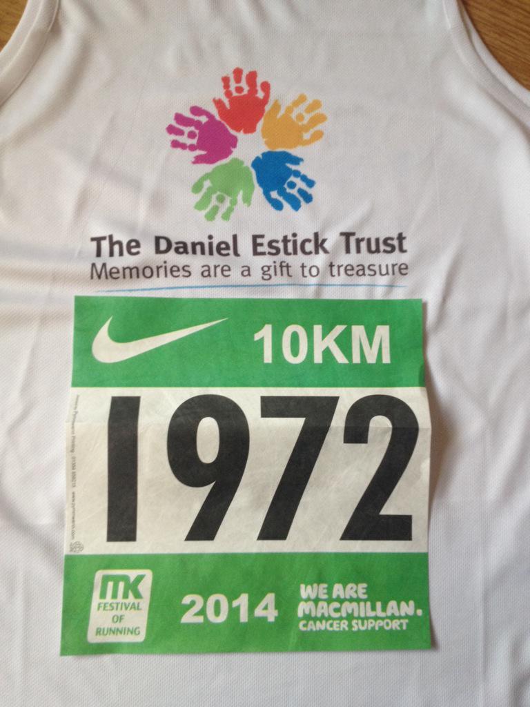 DanEstickTrust's tweet photo. Big shout out to everyone running at the mk festival of running raising funds and awareness for the trust #charity http://t.co/gVXIym5Ius