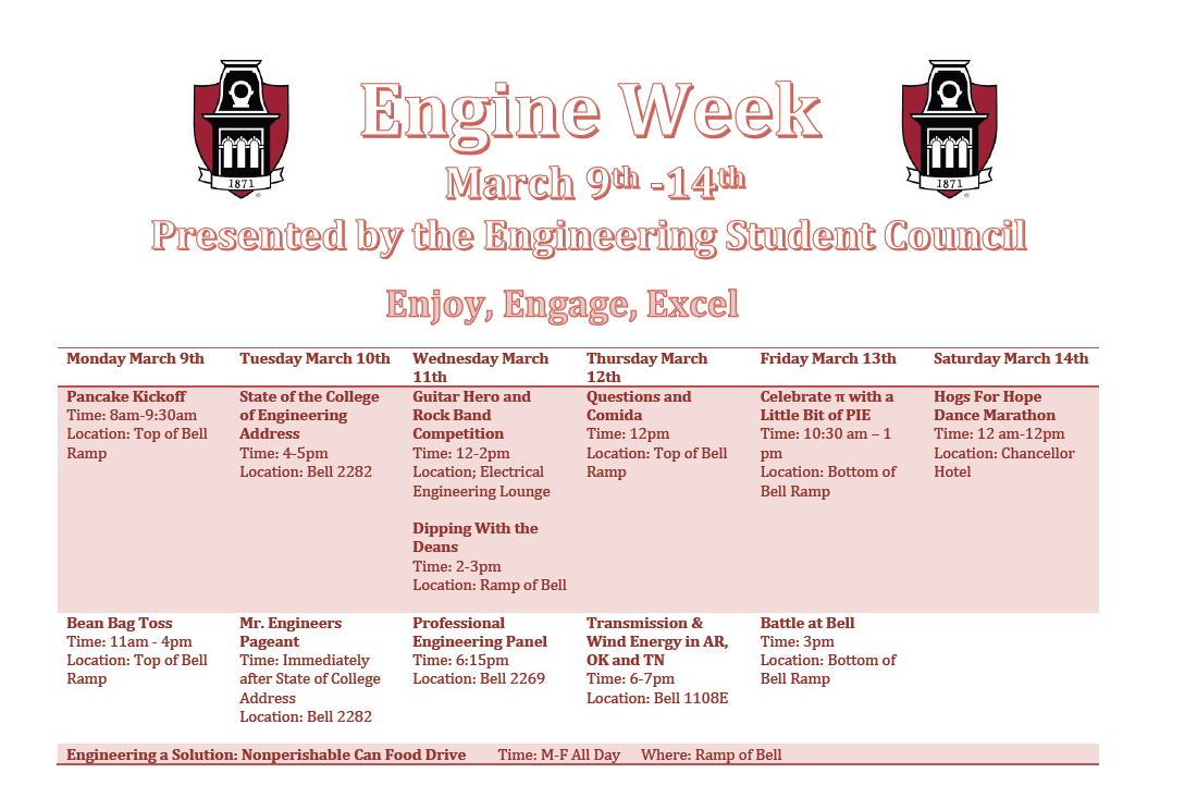 UofA_Engr's tweet photo. Start getting pumped for 2015 Engine Week! http://t.co/1pRwjPZm5z