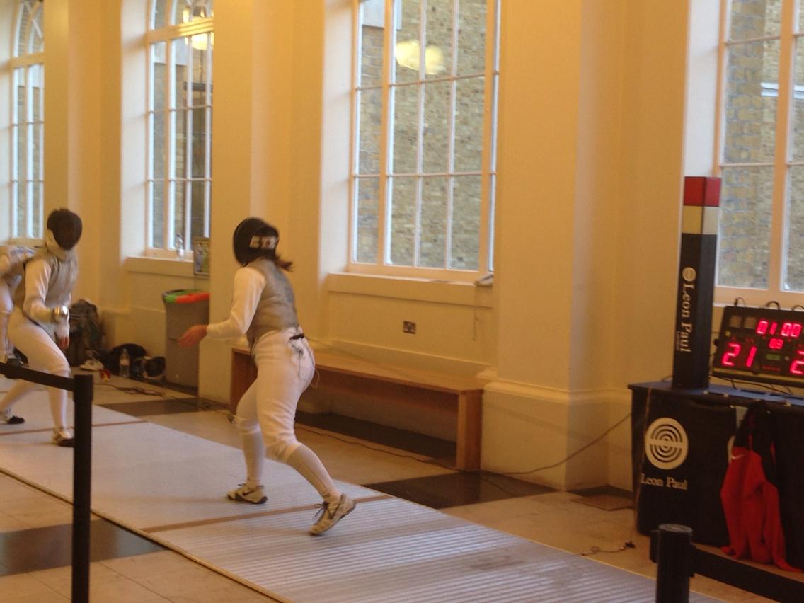 London Varsity Series: fencing in the cloisters. UCL winning, of course.