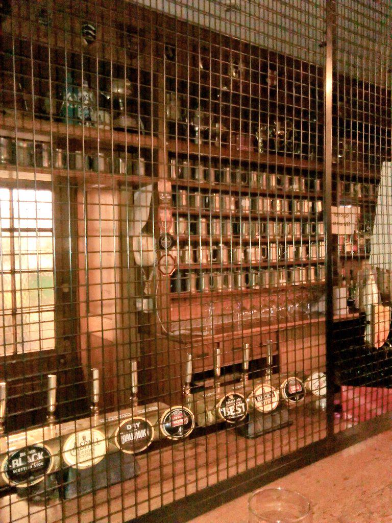 dwparry's tweet photo. Union Bar has a cage, students not to be trusted.... http://t.co/mlcslfln2L