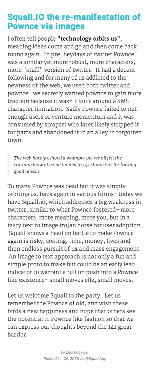 floozyspeak's tweet photo. Squall.IO the re-manifestation of Pownce via images http://t.co/5PW4Re3e5P sent via @Squallapp http://t.co/2ym8k4Y85d