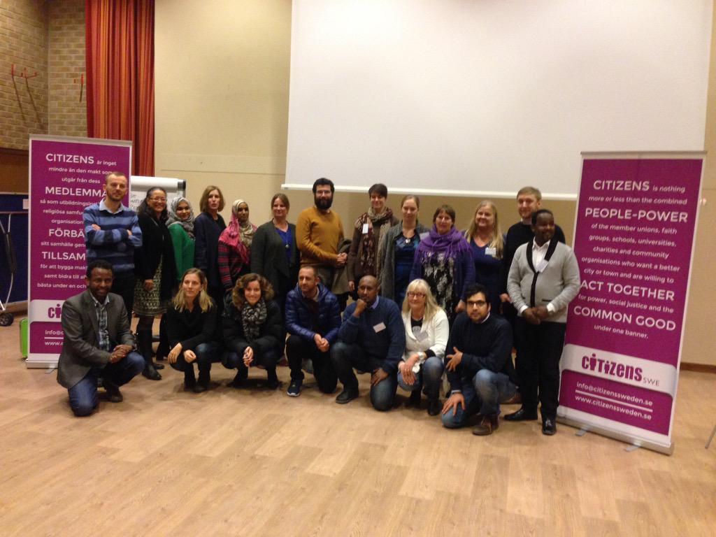 NeilJamesonUK's tweet photo. Great first @CitizensUK leadership training with @citizenssweden - role playing negotiation. http://t.co/tHuks170UA