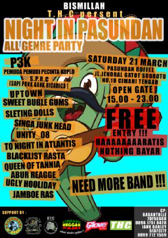 T.H.C (The Highlan Company) Present NIGHT IN pasundan acoustic events all genres  @SundaneseCafeCimahi On March 21'15