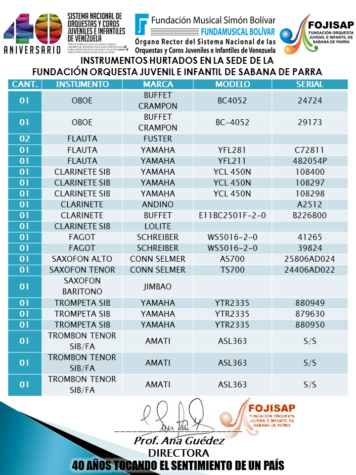 Instrumentos Musicales HURTADOS en nuestra Sede el 05/03/2015. Agradecemos su difusión <a href="/SistemaYaracuy/">el sistema yaracuy</a> <a href="/elsistema/">El Sistema</a>