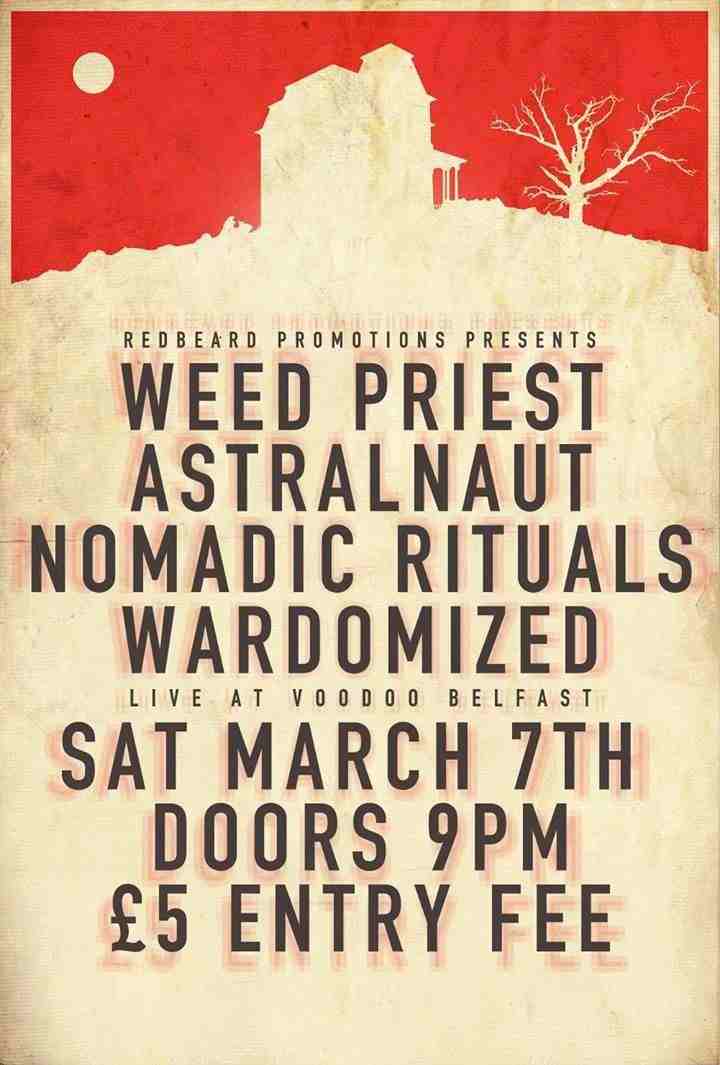 TOMORROW Event page: on.fb.me/1aIO0wv @WeedPriest @nomadicrituals @wardomized @Voodoo_Belfast @redbeardbelfast