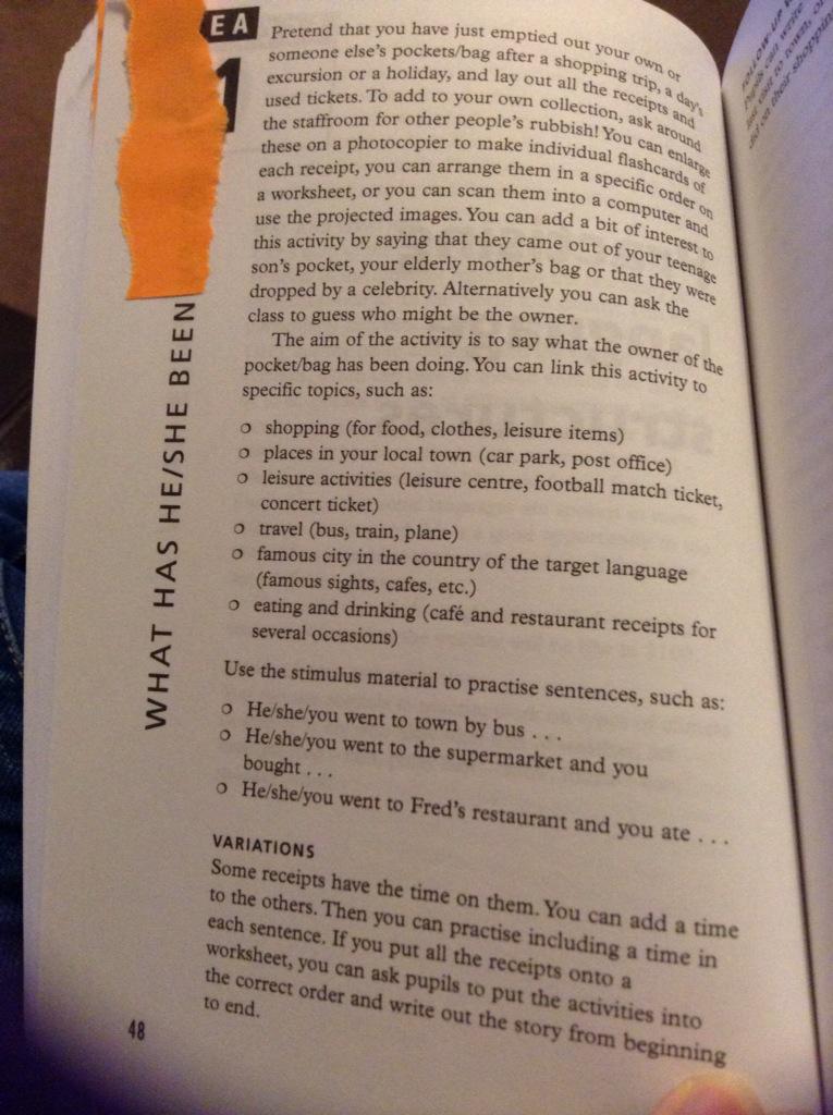 lcvanoss's tweet photo. RT @Miss_EL_Price: Use your receipts to practise the past tense  #langchat #mfltwitterati http://t.co/9wo5Antla5 #ED500AB7